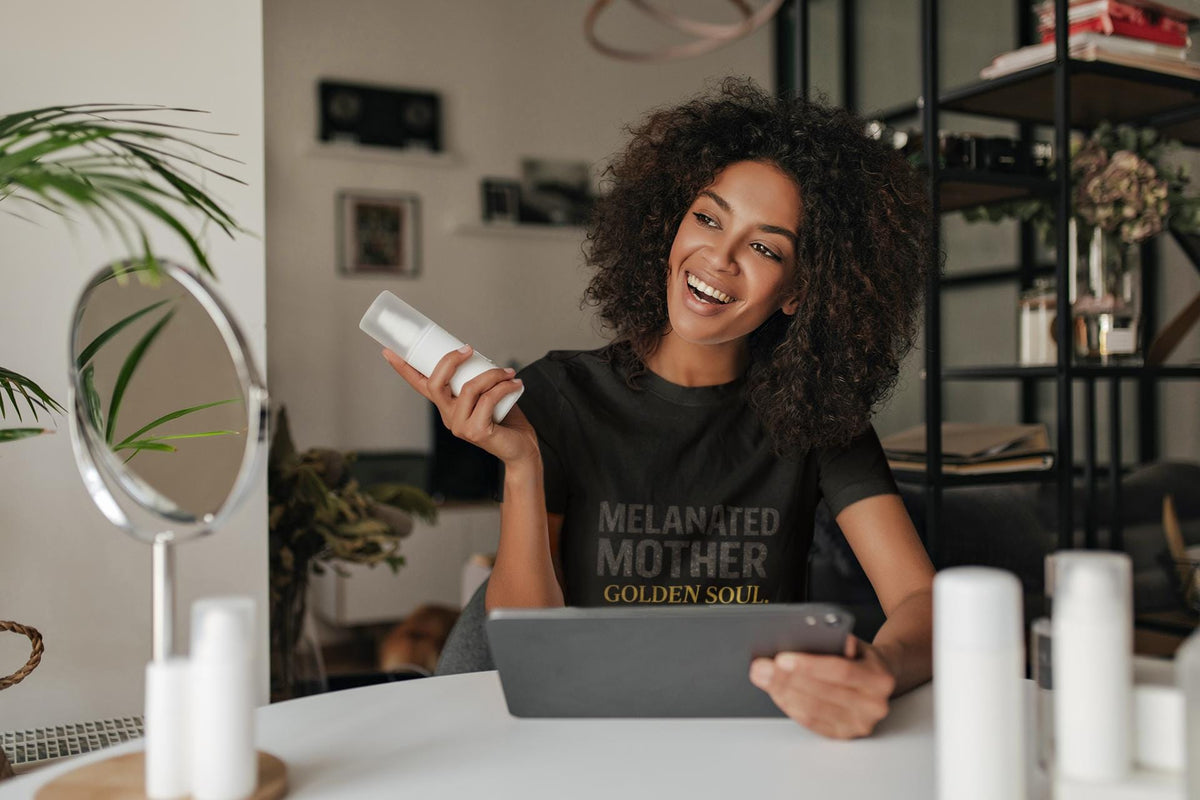 Melanated Mother Shirt, Golden Soul Tee, Black Mom Shirt, Afrocentric Motherhood Tee, Cultural Gift for Mom, Comfort Colors Shirt