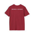 Divinely Covered Streetwear Graphic Tee | Gold Resilient Flame Minimalist T-Shirt | Luxury Unisex Empowerment Clothing | Survivor Armor Top