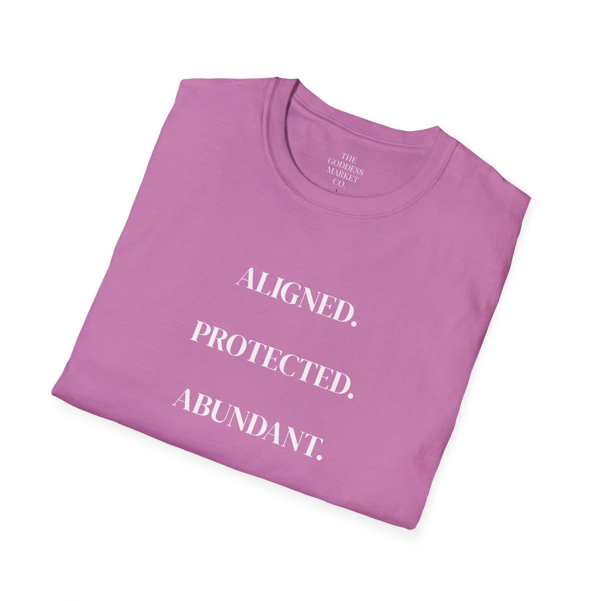 Cotton Soft style T-Shirt | Aligned Protected Abundant Graphic Tee | Comfortable Breathable Everyday Wear Shirt