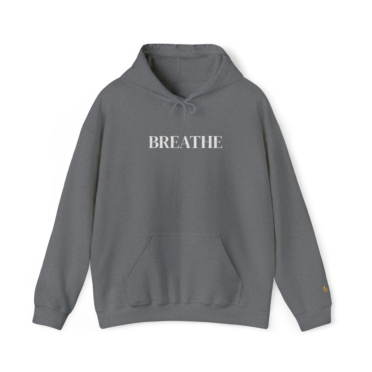 BREATHE Distressed Text Hoodie | Unisex Streetwear Graphic Sweatshirt | Mental Health Empowerment Pullover | Goddess Energy Resilience Gift