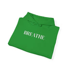 BREATHE Distressed Text Hoodie | Unisex Streetwear Graphic Sweatshirt | Mental Health Empowerment Pullover | Goddess Energy Resilience Gift