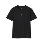Divinely Covered Streetwear Graphic Tee | Gold Resilient Flame Minimalist T-Shirt | Luxury Unisex Empowerment Clothing | Survivor Armor Top
