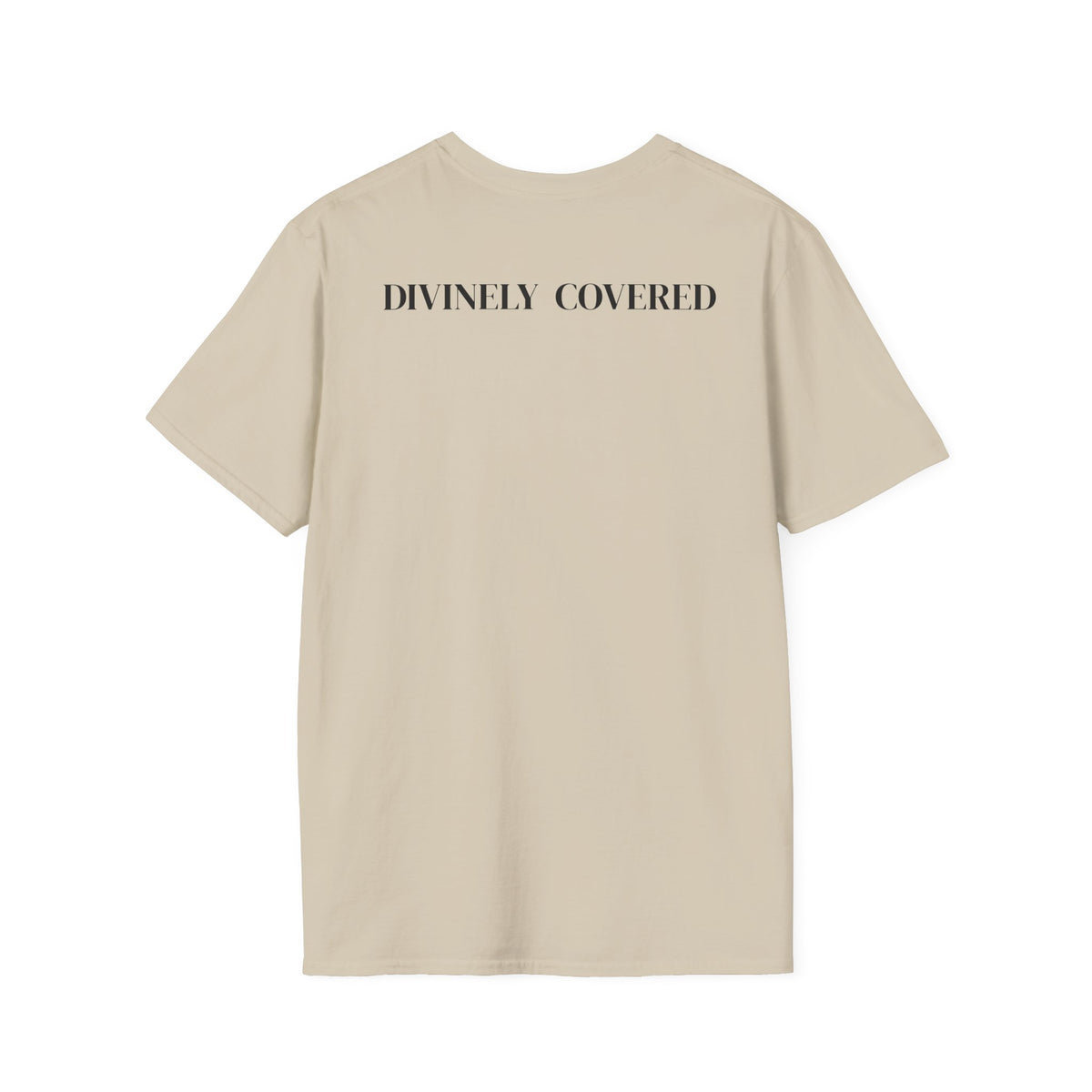 Divinely Covered Streetwear Graphic Tee | Gold Resilient Flame Minimalist T-Shirt | Luxury Unisex Empowerment Clothing | Survivor Armor Top
