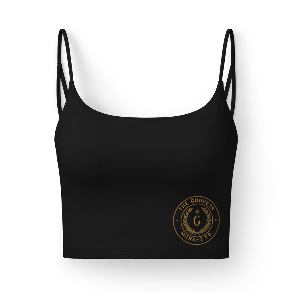 Sovereign Seal Activewear Sports Bra | Goddess Energy Luxury Athleisure | Gold Crest Support Top | Survivor Led Empowerment Fitness Wear