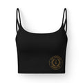 Sovereign Seal Activewear Sports Bra | Goddess Energy Luxury Athleisure | Gold Crest Support Top | Survivor Led Empowerment Fitness Wear