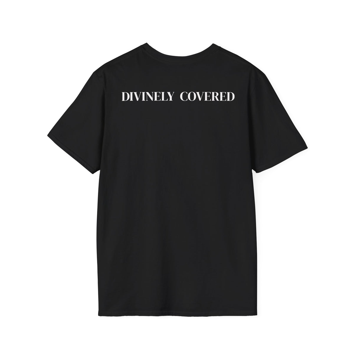 Divinely Covered Streetwear Graphic Tee | Gold Resilient Flame Minimalist T-Shirt | Luxury Unisex Empowerment Clothing | Survivor Armor Top