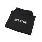 BREATHE Distressed Text Hoodie | Unisex Streetwear Graphic Sweatshirt | Mental Health Empowerment Pullover | Goddess Energy Resilience Gift