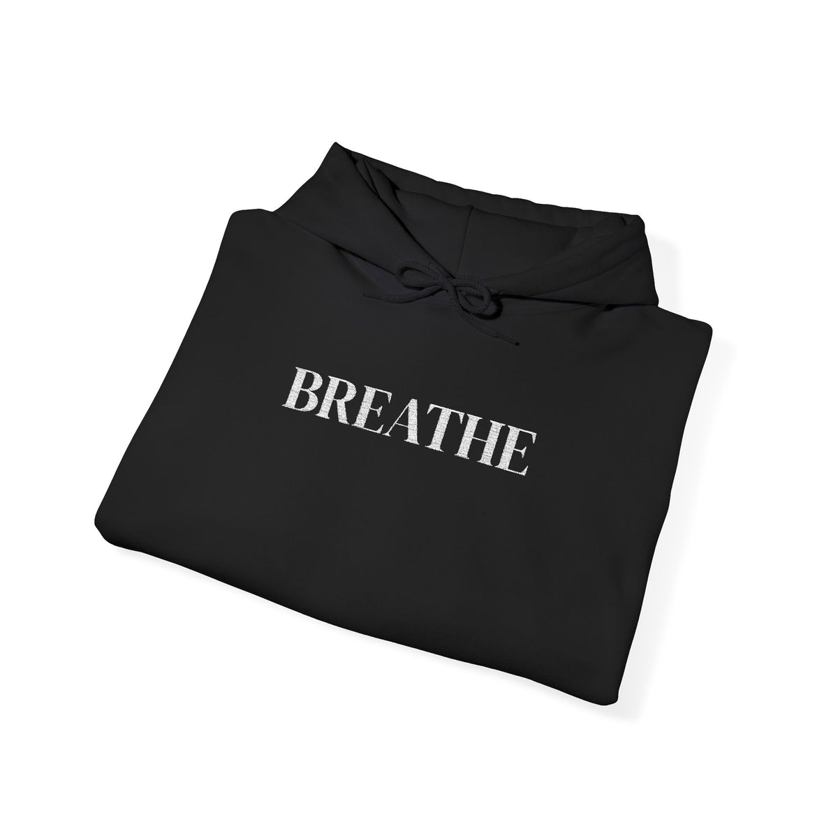 BREATHE Distressed Text Hoodie | Unisex Streetwear Graphic Sweatshirt | Mental Health Empowerment Pullover | Goddess Energy Resilience Gift