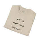 Cotton Soft style T-Shirt | Aligned Protected Abundant Graphic Tee | Comfortable Breathable Everyday Wear Shirt