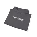 BREATHE Distressed Text Hoodie | Unisex Streetwear Graphic Sweatshirt | Mental Health Empowerment Pullover | Goddess Energy Resilience Gift