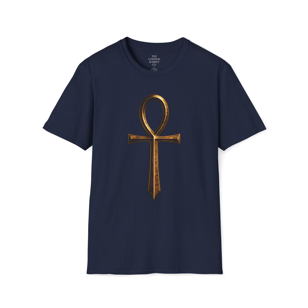 Ankh Dagger Streetwear Graphic Tee | Unisex Anchor Collection Shirt | Ancient Egyptian Protection Symbol T-Shirt | Resilience Overcomer Gift