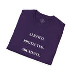 Cotton Soft style T-Shirt | Aligned Protected Abundant Graphic Tee | Comfortable Breathable Everyday Wear Shirt