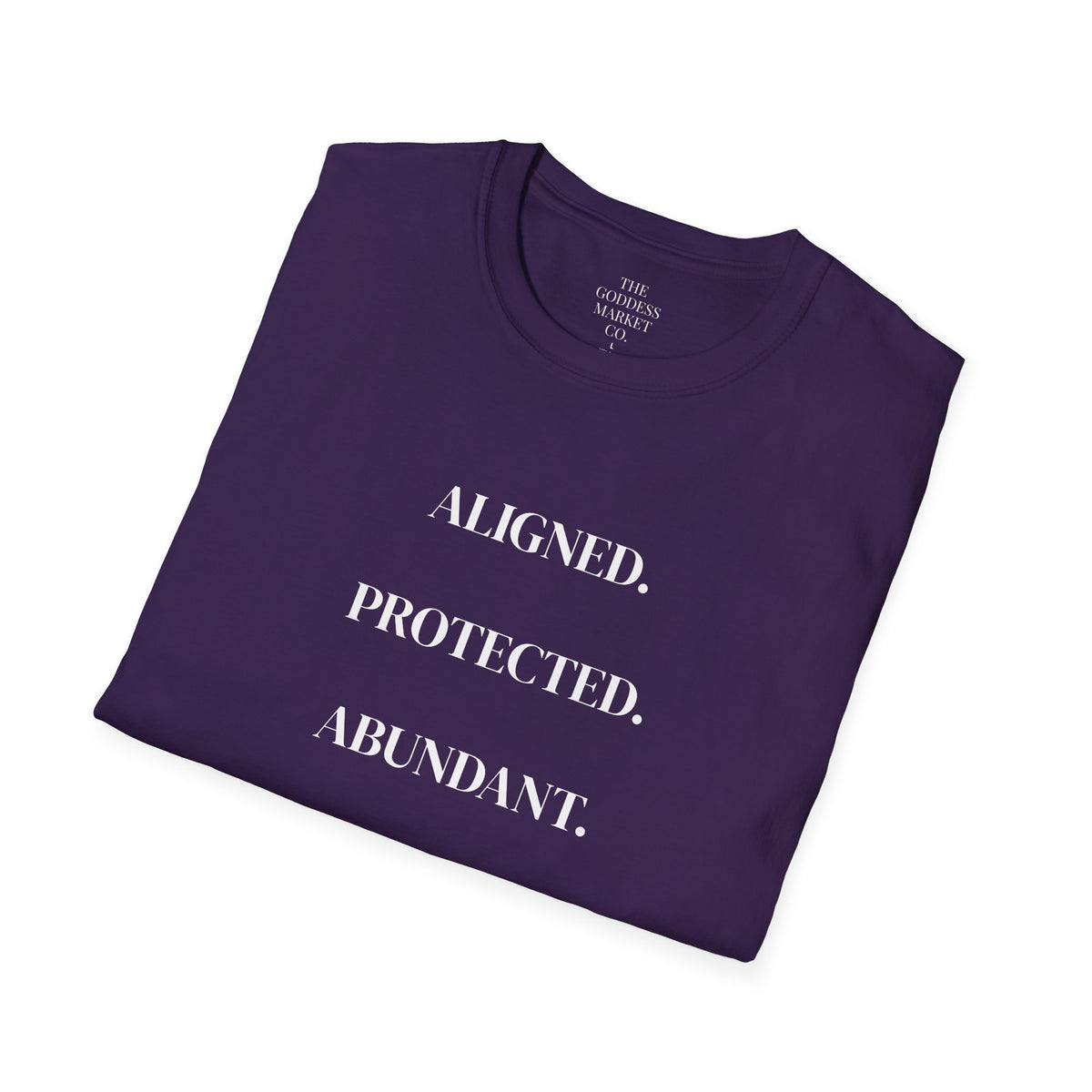Cotton Soft style T-Shirt | Aligned Protected Abundant Graphic Tee | Comfortable Breathable Everyday Wear Shirt