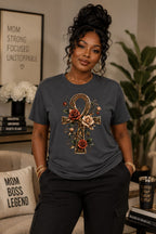 Afrocentric Ankh Rose Shirt, Black Woman Culture Tee, Soft Life Aesthetic Shirt, Comfort Colors Tee, Gift for Her
