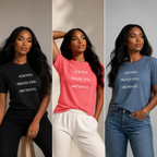 Cotton Soft style T-Shirt | Aligned Protected Abundant Graphic Tee | Comfortable Breathable Everyday Wear Shirt