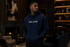 BREATHE Distressed Text Hoodie | Unisex Streetwear Graphic Sweatshirt | Mental Health Empowerment Pullover | Goddess Energy Resilience Gift