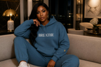 BREATHE Distressed Text Hoodie | Unisex Streetwear Graphic Sweatshirt | Mental Health Empowerment Pullover | Goddess Energy Resilience Gift