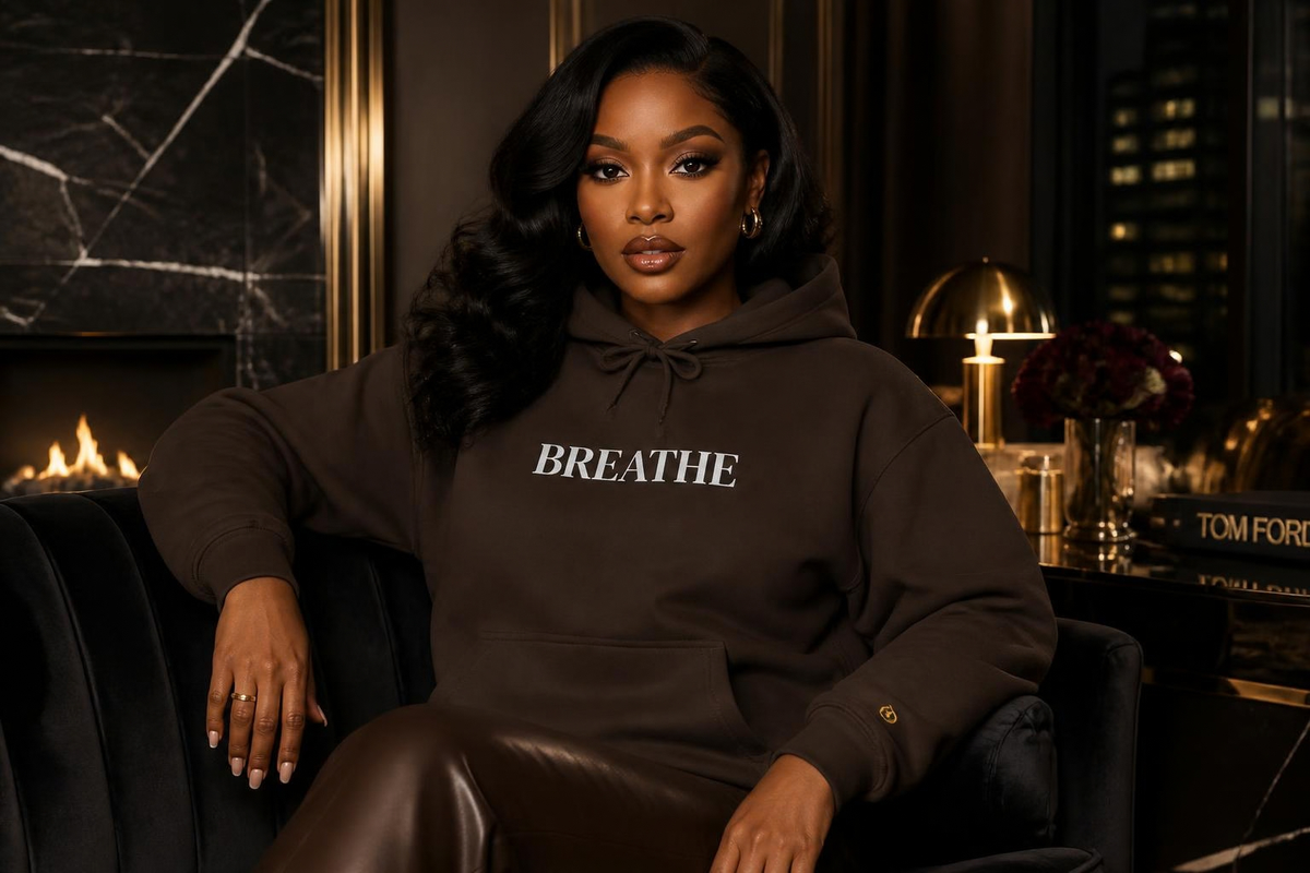 BREATHE Distressed Text Hoodie | Unisex Streetwear Graphic Sweatshirt | Mental Health Empowerment Pullover | Goddess Energy Resilience Gift