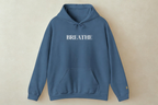 BREATHE Distressed Text Hoodie | Unisex Streetwear Graphic Sweatshirt | Mental Health Empowerment Pullover | Goddess Energy Resilience Gift