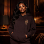Ankh Rose Cross Heavyweight Hoodie — Goddess Energy Streetwear Pullover