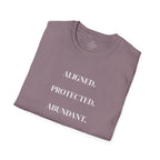 Cotton Soft style T-Shirt | Aligned Protected Abundant Graphic Tee | Comfortable Breathable Everyday Wear Shirt