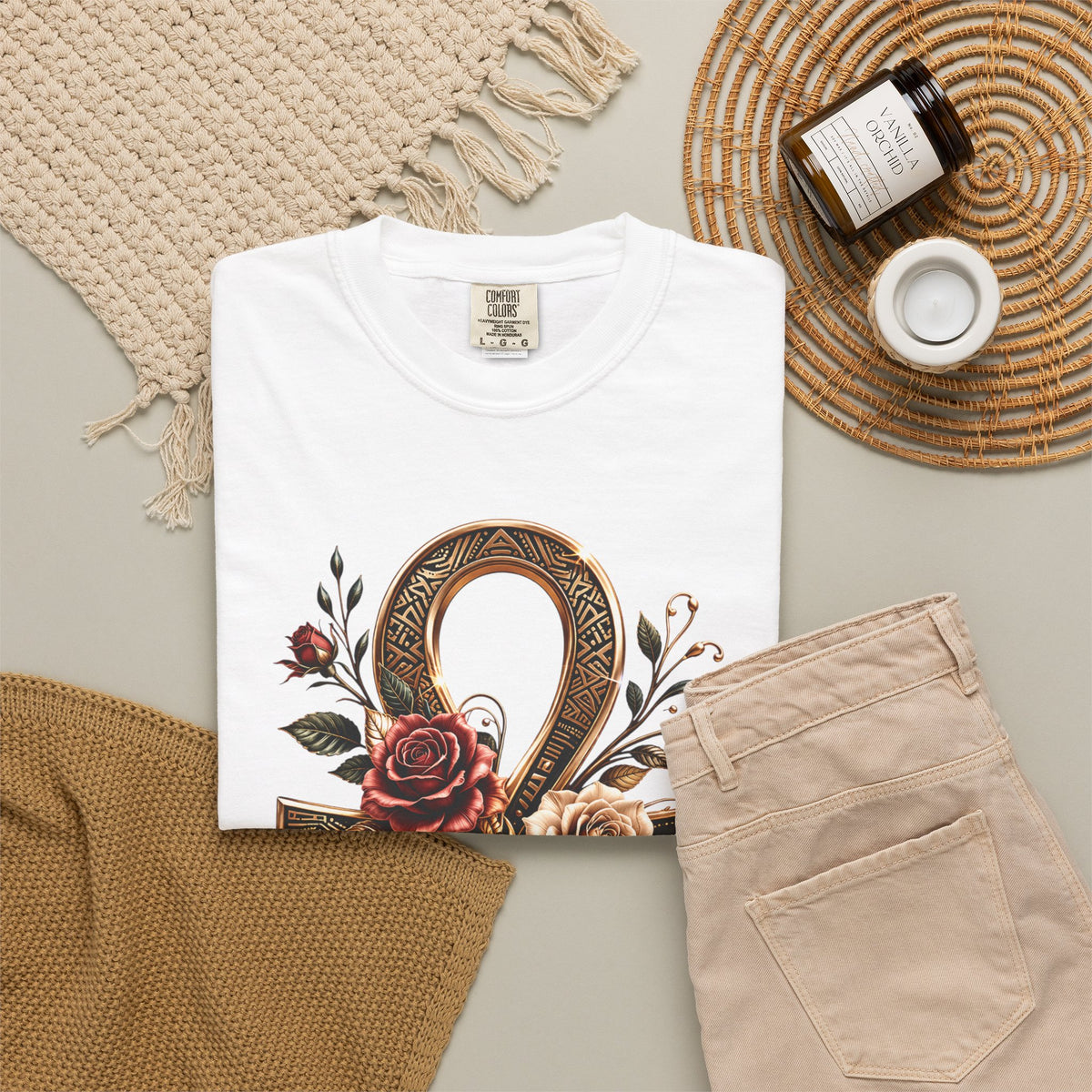 Afrocentric Ankh Rose Shirt, Black Woman Culture Tee, Soft Life Aesthetic Shirt, Comfort Colors Tee, Gift for Her