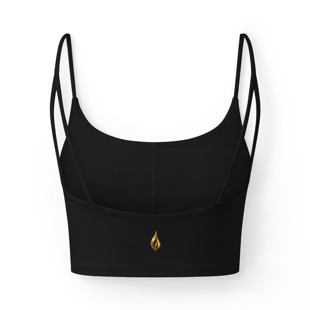 Sovereign Seal Activewear Sports Bra | Goddess Energy Luxury Athleisure | Gold Crest Support Top | Survivor Led Empowerment Fitness Wear