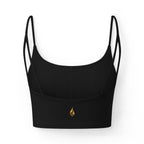 Sovereign Seal Activewear Sports Bra | Goddess Energy Luxury Athleisure | Gold Crest Support Top | Survivor Led Empowerment Fitness Wear