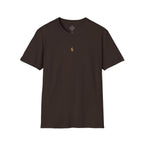 Divinely Covered Streetwear Graphic Tee | Gold Resilient Flame Minimalist T-Shirt | Luxury Unisex Empowerment Clothing | Survivor Armor Top