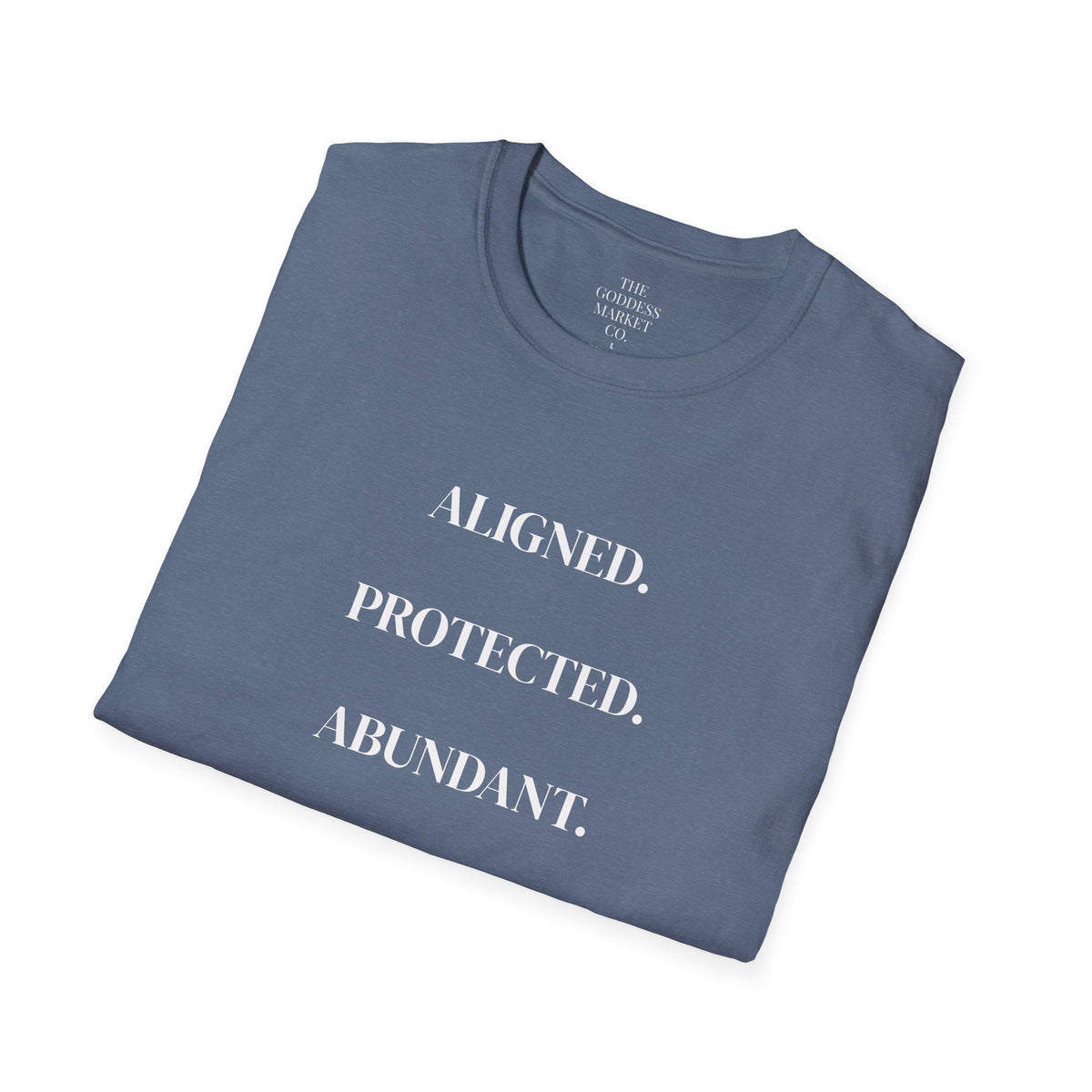 Cotton Soft style T-Shirt | Aligned Protected Abundant Graphic Tee | Comfortable Breathable Everyday Wear Shirt