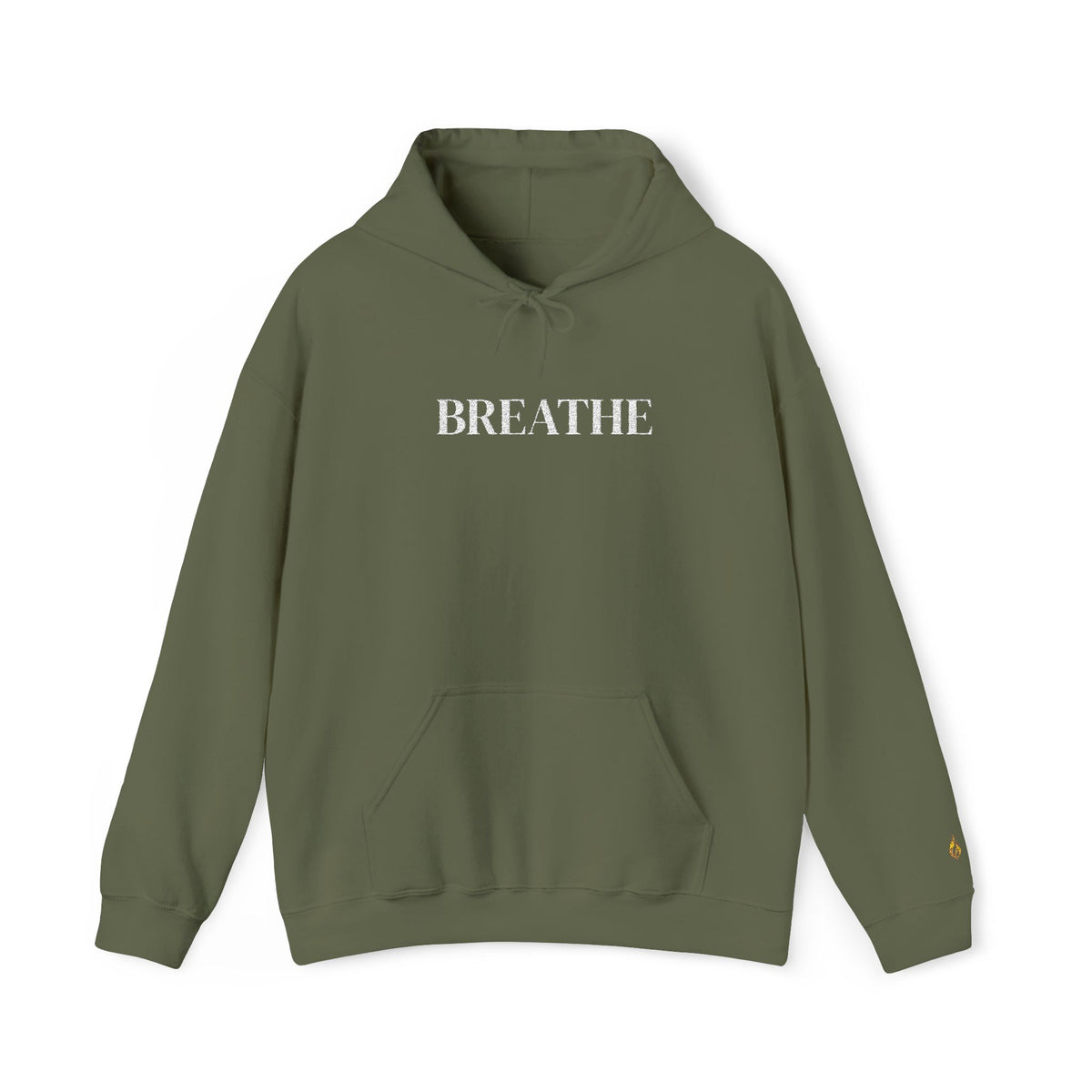 BREATHE Distressed Text Hoodie | Unisex Streetwear Graphic Sweatshirt | Mental Health Empowerment Pullover | Goddess Energy Resilience Gift