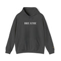 BREATHE Distressed Text Hoodie | Unisex Streetwear Graphic Sweatshirt | Mental Health Empowerment Pullover | Goddess Energy Resilience Gift