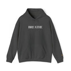 BREATHE Distressed Text Hoodie | Unisex Streetwear Graphic Sweatshirt | Mental Health Empowerment Pullover | Goddess Energy Resilience Gift