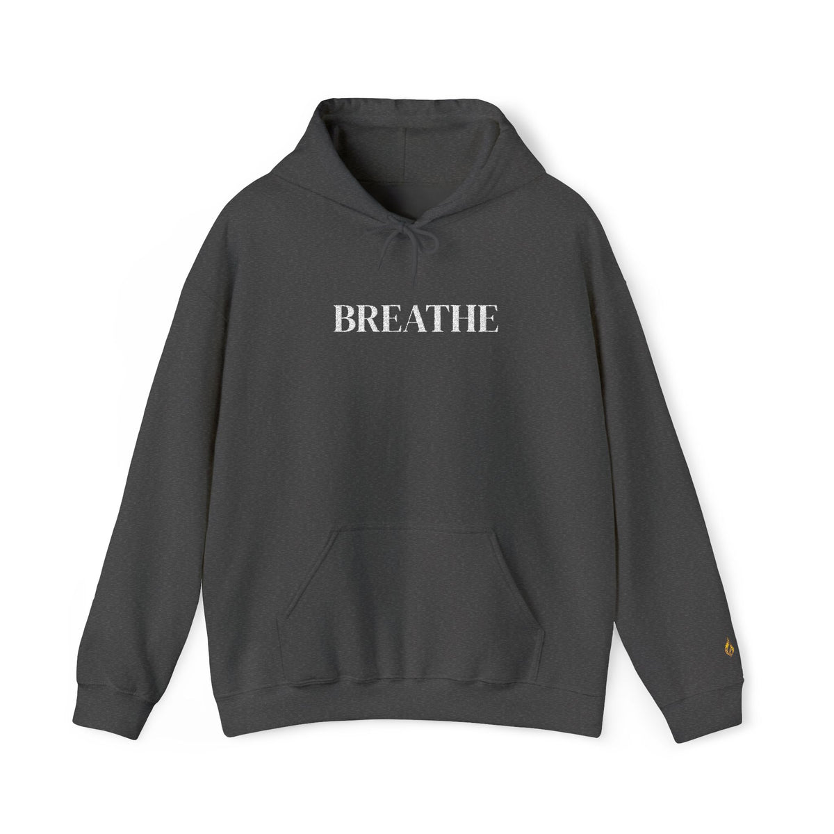 BREATHE Distressed Text Hoodie | Unisex Streetwear Graphic Sweatshirt | Mental Health Empowerment Pullover | Goddess Energy Resilience Gift