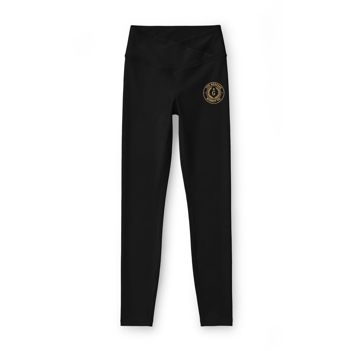 Sovereign Seal High Waisted Leggings | The Goddess Market Co Luxury Activewear | Gold Crest Performance Pants | Resilience Alignment Wear