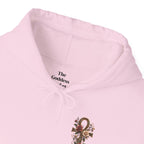Ankh Rose Cross Heavyweight Hoodie — Goddess Energy Streetwear Pullover