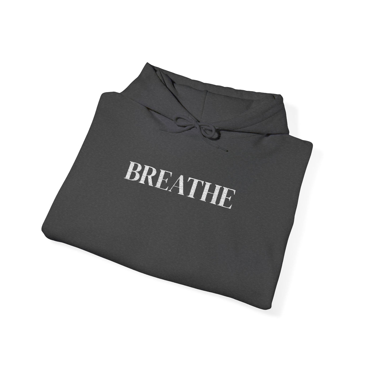 BREATHE Distressed Text Hoodie | Unisex Streetwear Graphic Sweatshirt | Mental Health Empowerment Pullover | Goddess Energy Resilience Gift