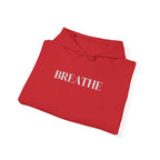 BREATHE Distressed Text Hoodie | Unisex Streetwear Graphic Sweatshirt | Mental Health Empowerment Pullover | Goddess Energy Resilience Gift