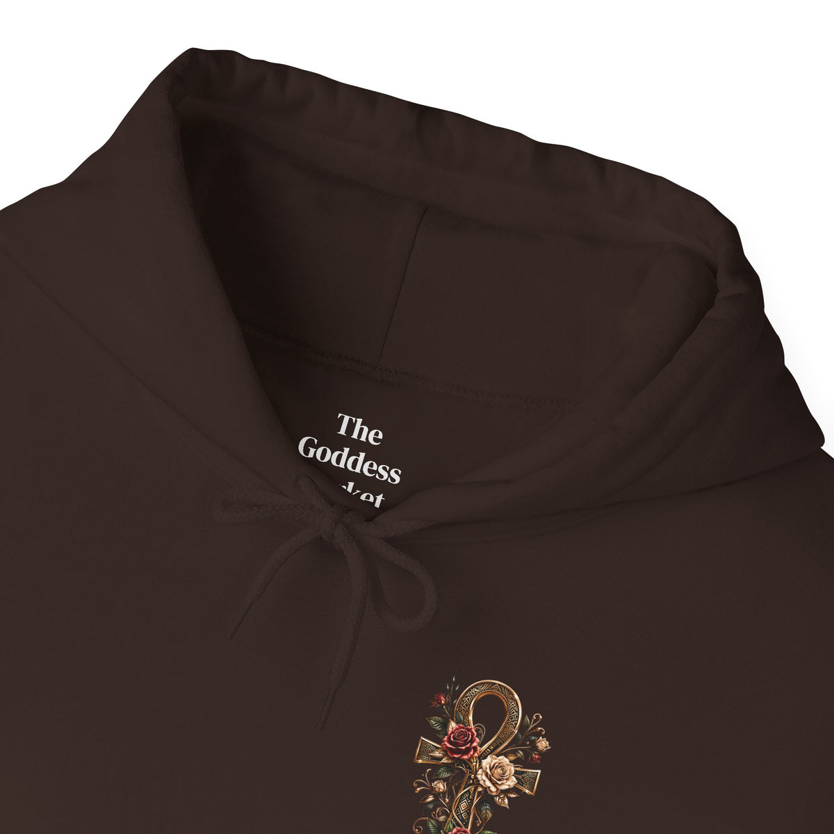 Ankh Rose Cross Heavyweight Hoodie — Goddess Energy Streetwear Pullover