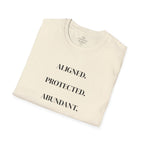 Cotton Soft style T-Shirt | Aligned Protected Abundant Graphic Tee | Comfortable Breathable Everyday Wear Shirt